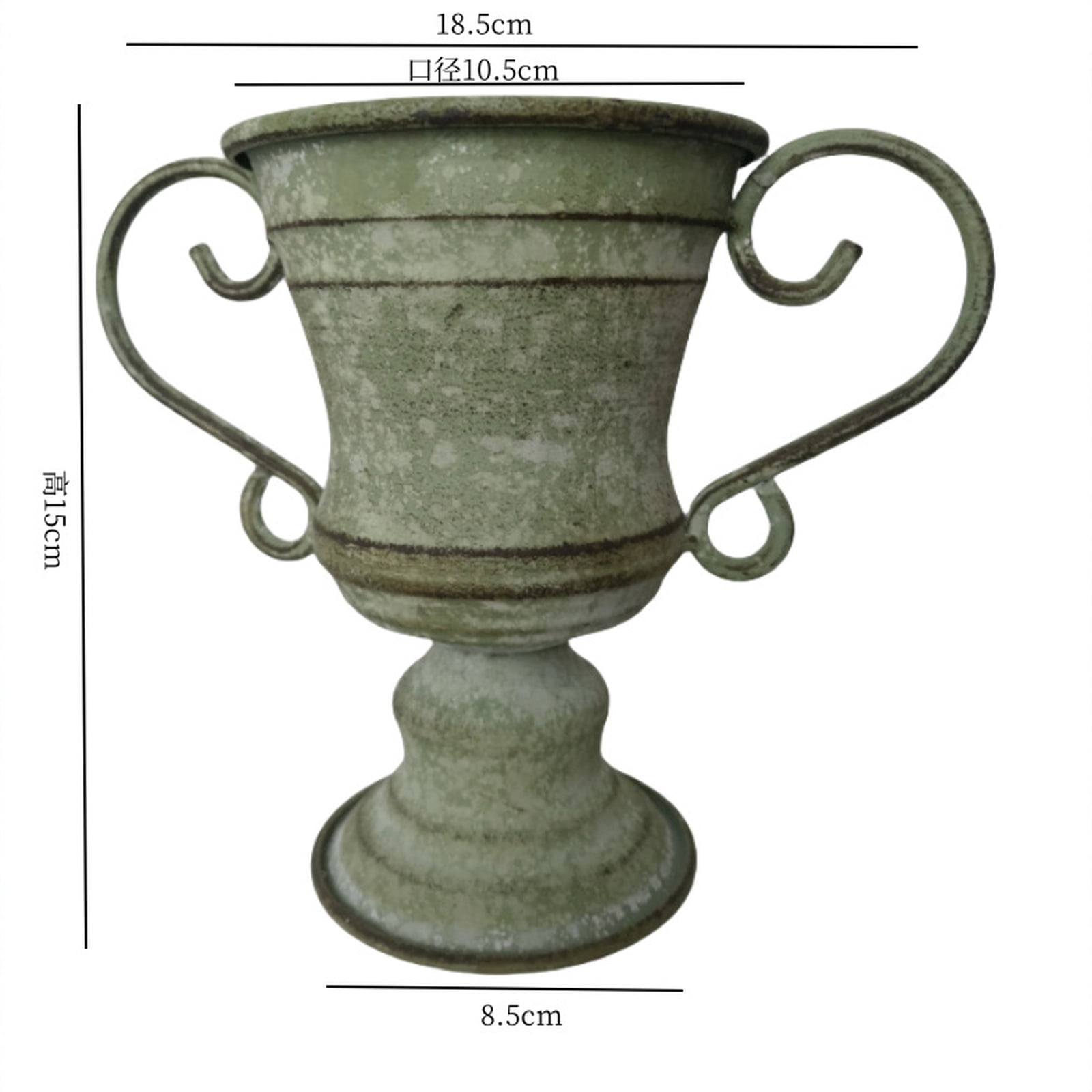 Trophy Planter Decorative Garden Urn Style Flower Pot Large Outdoor Planter Container Set for Villa Courtyard Patio B&B Balcony Home Landscape Gardening Decor Ornaments