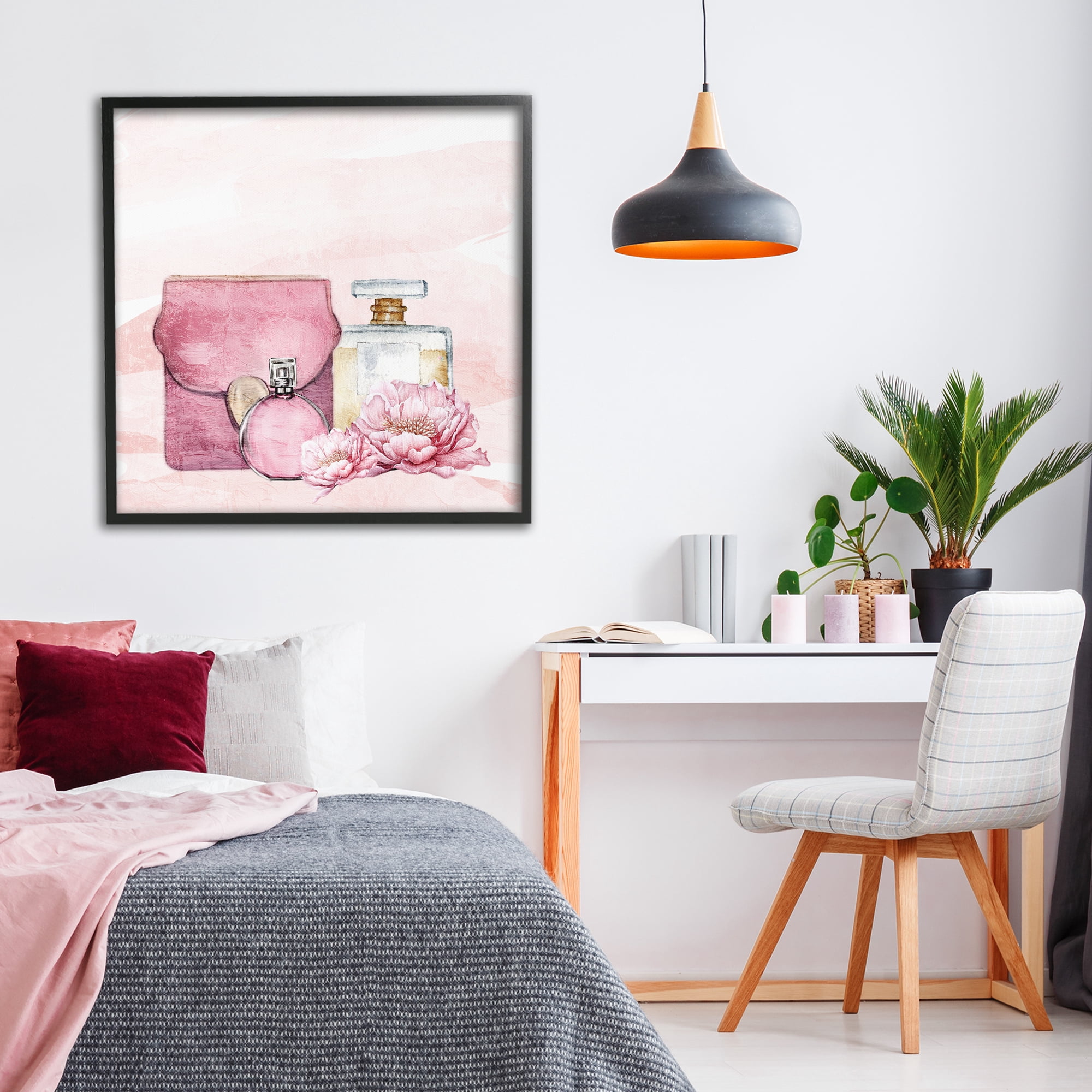 Stupell Industries Blush Glam Time Collection Black Framed Giclee Art, design by Kim Allen