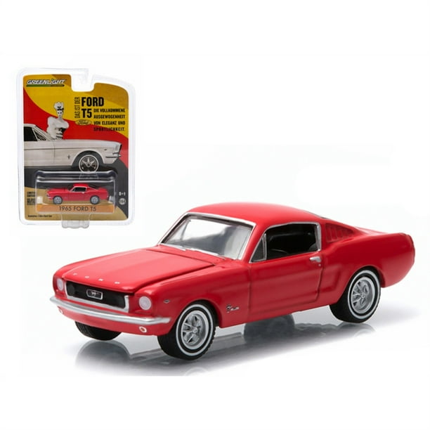 1965 Ford T5 (Mustang) Hobby Rouge Exclusif en Blister 1/64 Voiture Miniature par Greenlight