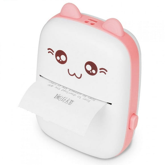 Mini Photo Printer For Portable Pocket Printer, Photo Printer, Wireless For Students Home Scrapbooking Office Pink