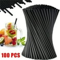 Yoland 100 Disposable Tubularis Per Pack Black Bar Wedding Party Supplies Bendable Tubularis