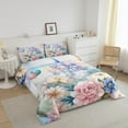 thumbnail image 3 of Erosebridal Cartoon Castle Bedding Twin Comforter Set,Balloon Flower Down Comforter,Dreamy Princess Bedding Sets Twin with Comforter,Breathable Floral Room Decor,Reversible,2-Piece, 3 of 8