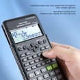 thumbnail image 4 of Calculadora científica para estudiantes con tapa, rechazo de palma, números claros, calculadora de funciones a batería para escuela secundaria, 4 of 15