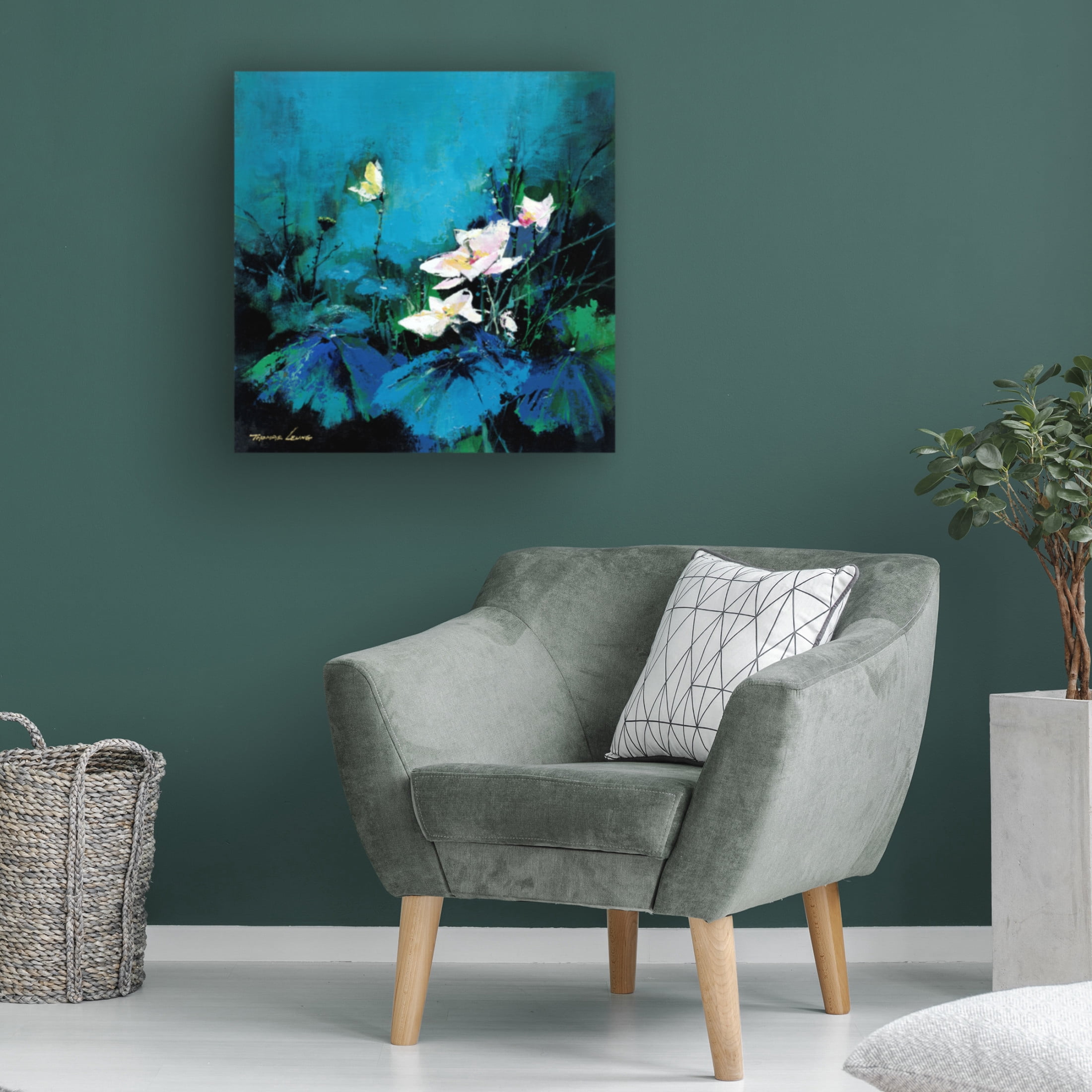 Canvas Wall Art - Thomas Leung 'Lotus Scent' Wall Art for Living Room, Bedroom, or Office Décor by Trademark Fine Art - 24 x 24 Inches