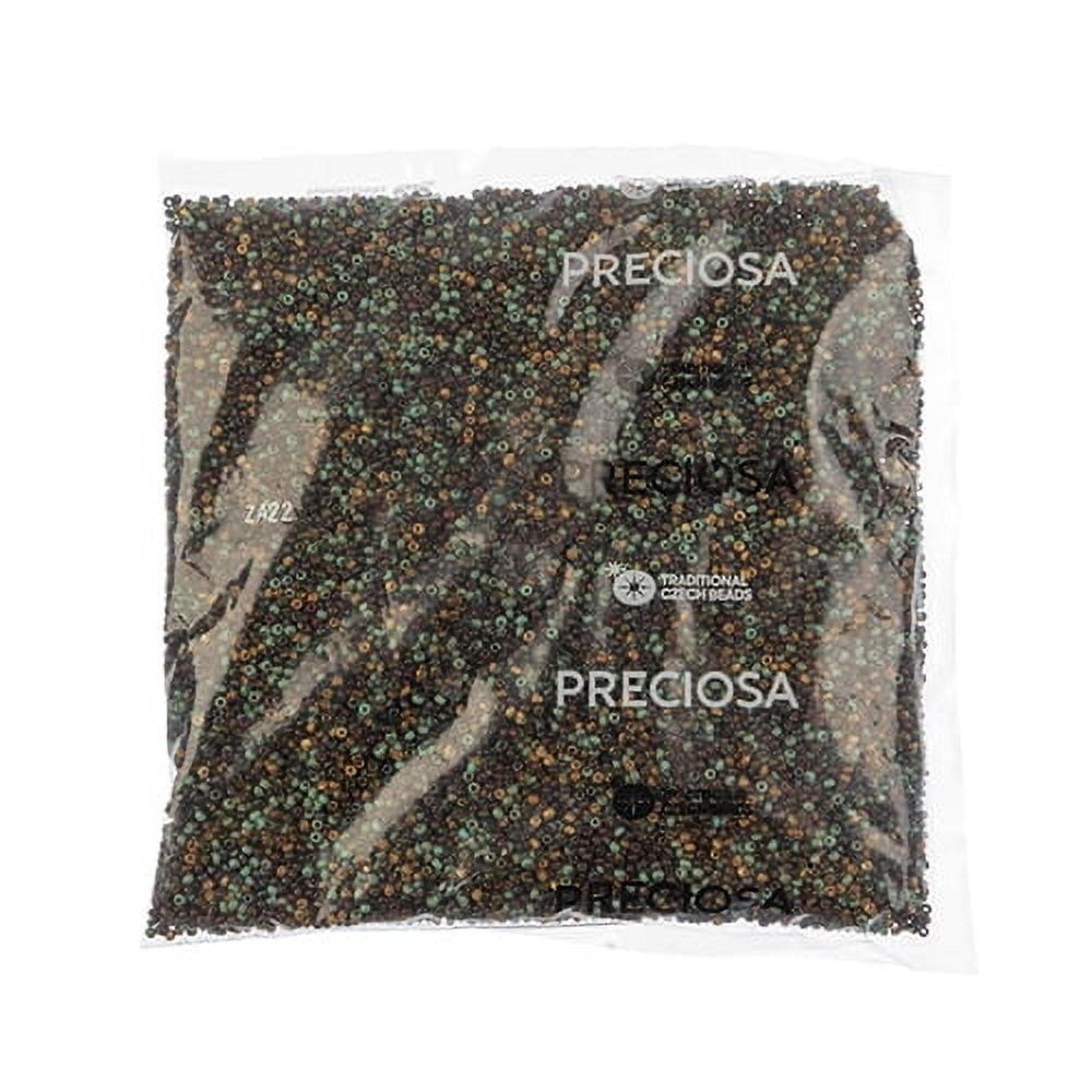 John Bead Czech Glass Seed Beads 11/0 (250g) Opaque Travertine Mix Loose Bead
