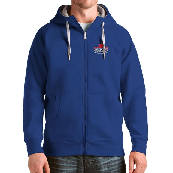 Men's Antigua Blue Toronto Rock Victory Full-Zip Hoodie