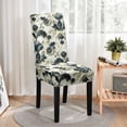 thumbnail image 6 of Stretchy Chair Slipcovers Set of 4, 170g Milk Silk (5% Spandex) Stretch Dining Chair Seat Covers, Removable Washable Protectors for Party, Pet Protection, and Home Use (Dark Flowers)., 6 of 6