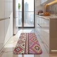 thumbnail image 4 of Pink Boho Tribal Diamonds and Triangles Pattern Kitchen Rug Mat,Kitchen Runner Rugs Non Skid Washable,Decorative Kitchen Floor Mats for Kitchen,Sink,Laundry,17"x47.2", 4 of 7