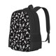 thumbnail image 1 of Disketp Black White Leaves Mochila Minimalista de Gran Capacidad, Mochila de Viaje para Escuela, Trabajo o Uso Diario, 1 of 6
