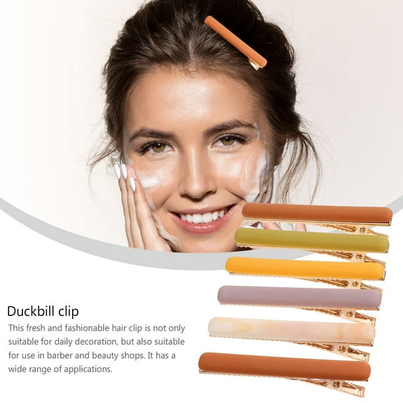 Toyvian 6pcs Simple Hairpin Duckbill Clip Alloy Hair Accessories for Women