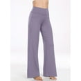 thumbnail image 3 of NELEUS Womens 31" Wide Leg Pants Athletic Yoga Stretch Loose Legging Casual Sweatpants with Pockets,Light Purple,US Size M, 3 of 12