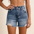 thumbnail image 5 of Plcasen Women's Stretchy Denim High Waisted Jean Shorts with Pockets, 5 of 5