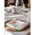 thumbnail image 6 of Easter Bunny Cloth Napkins Set of 8 Reusable Dinner Napkins, Spring Watercolor Pink Flower Grey Plaid Cocktail Napkin Washable Table Napkins for Wedding/Holiday Party/Baby Shower 20"x20", 6 of 7