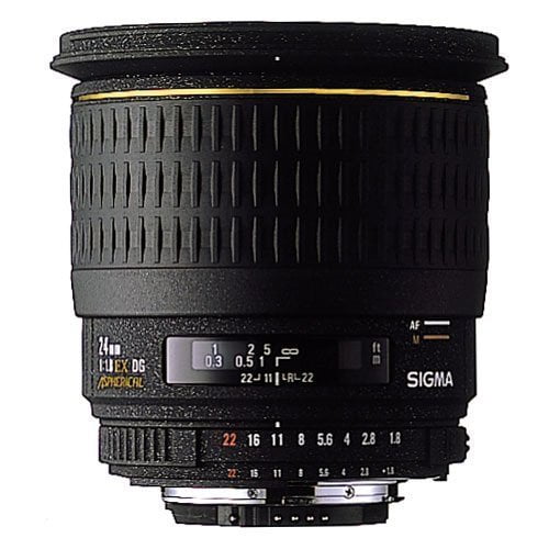 Sigma 24mm f/1.8 EX DG Aspherical Macro Large Aperture Wide Angle Lens for  Minolta and Sony SLR Cameras (International Model) No Warranty