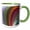 Green/White, variant on 3drose, Bubble Magic - Abstract Fractal Fantasy Sky Design, 11oz Two-tone Red Mug