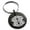 Black, variant on Stainless Steel Letter I Initial 3D Cube Box Monogram Engraved Small Medallion Circle Charm Keychain Keyring