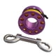 thumbnail image 5 of Carrete de Carrete de de Rendimiento, Carrete de Línea de Guía Técnica de Visibilidad con Mosquetón de Acero Inoxidable con Broche de Perno Púrpura Macarena Carrete para buceo, 5 of 8