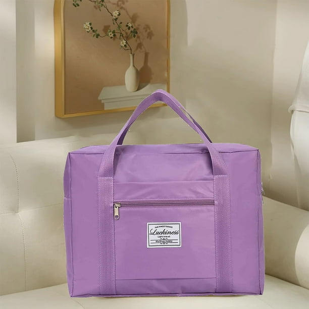 Bolsa de viaje plegable tipo duffel para mujeres y niñas | Bolso de mano grande para equipaje de mano y artículos personales | Tela resistente al agua | Cremalleras resistentes | Múltiples tamaños