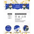 thumbnail image 6 of Blue Snowman Christmas Fireplace Mantel Scarf Table Runner, Xmas Snowflake Funny Winter Garland Mantel Top Tablerunners Dresser Scarves Cover Decorations for Windows Party Living Room 60''x17'', 6 of 6