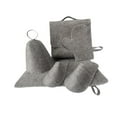 thumbnail image 3 of Pitycbo 5 Pieces Sauna Hat Set Portable Headgear Wool Bath Accessories Russian Bath grey, 3 of 9
