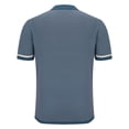 thumbnail image 4 of ALLLIST Short Sleeve Casual Man Tops Blue Collared Striped Button T-Shirts Polo Casual Mans Tees, 4 of 5