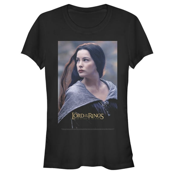 Junior's The Lord of the Rings Fellowship of the Ring Arwen Movie Poster  Graphic Tee Black X Large