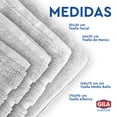 thumbnail image 4 of Toalla de Baño Extragrande GILA de Algodón 100% Hipoalergénico Paquete de 2 Toallas Blancas 148 x 92 cm, 4 of 5