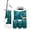 Color 4, variant on Bathroom Accessory Set 6 Piece Magical Peacock Stained Glass Teal Blue Iridescent Feathers Trash can, Toothbrush Holder, Toothbrush Cup, Soap Dispenser, Soap Dish, Toilet Brush Holder