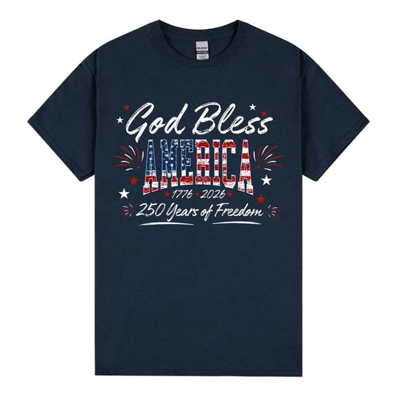 God Bless America 250 Years of Freedom Shirt, Patriotic 250th Anniversary T-Shirt, Independence Day Gift Tee