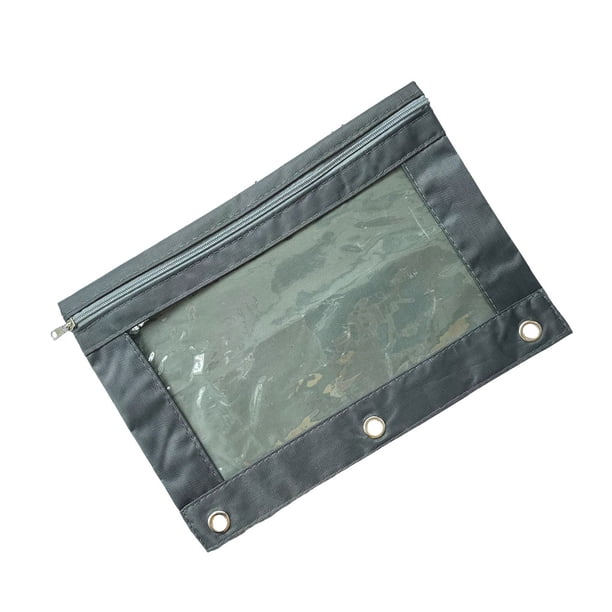 Injueey Práctica bolsa con cremallera para almacenar y organizar documentos Útiles escolares Bolsa para documentos cartulina Gris oscuro
