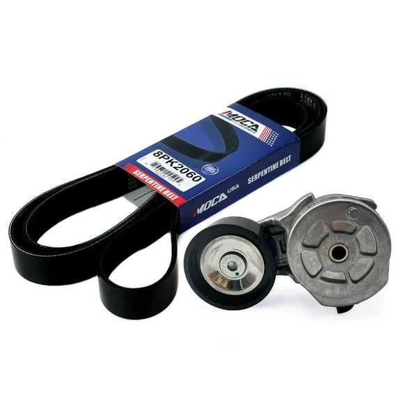 MOCA AUTOPARTS Serpentine Belt with Tensioner Assembly Fit for 94-02 Dodge Ram 2500 3500 5.9L