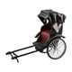 thumbnail image 3 of Modelo de rickshaw de aleación vintage, simulación de metal, pedicab, juguete en miniatura, carro de hierro Rickshaw negro, 3 of 9