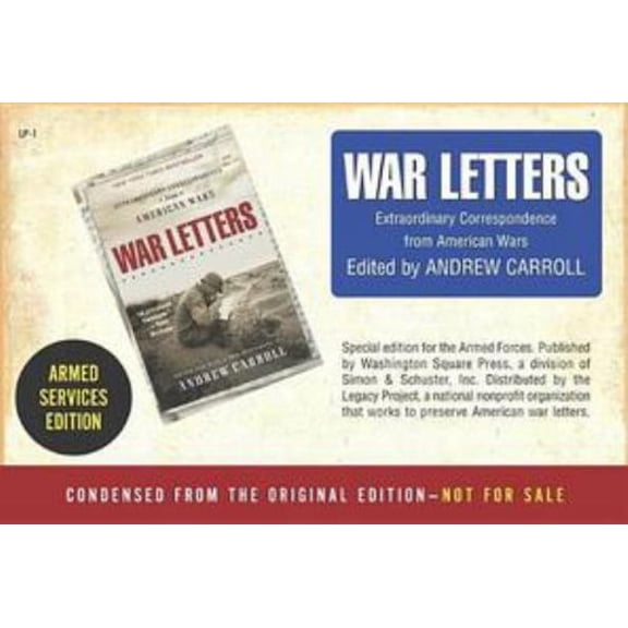 Pre-Owned War Letters Armed Forces Edition