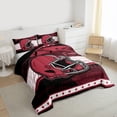 thumbnail image 5 of Erosebridal Football Soccer Bedding Twin Comforter Set, Sports Theme Down Comforter , Atlanta, Black Pink, Reversible 2pcs, Breathable, 5 of 7