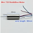 thumbnail image 2 of Mini 720 Coreless Motor DC 3.7V 48000RPM High Speed Aircraft Motor Ndfbe Strong Magnetic Micro 7mm*20mm Electric Motor RC Drone, 2 of 6