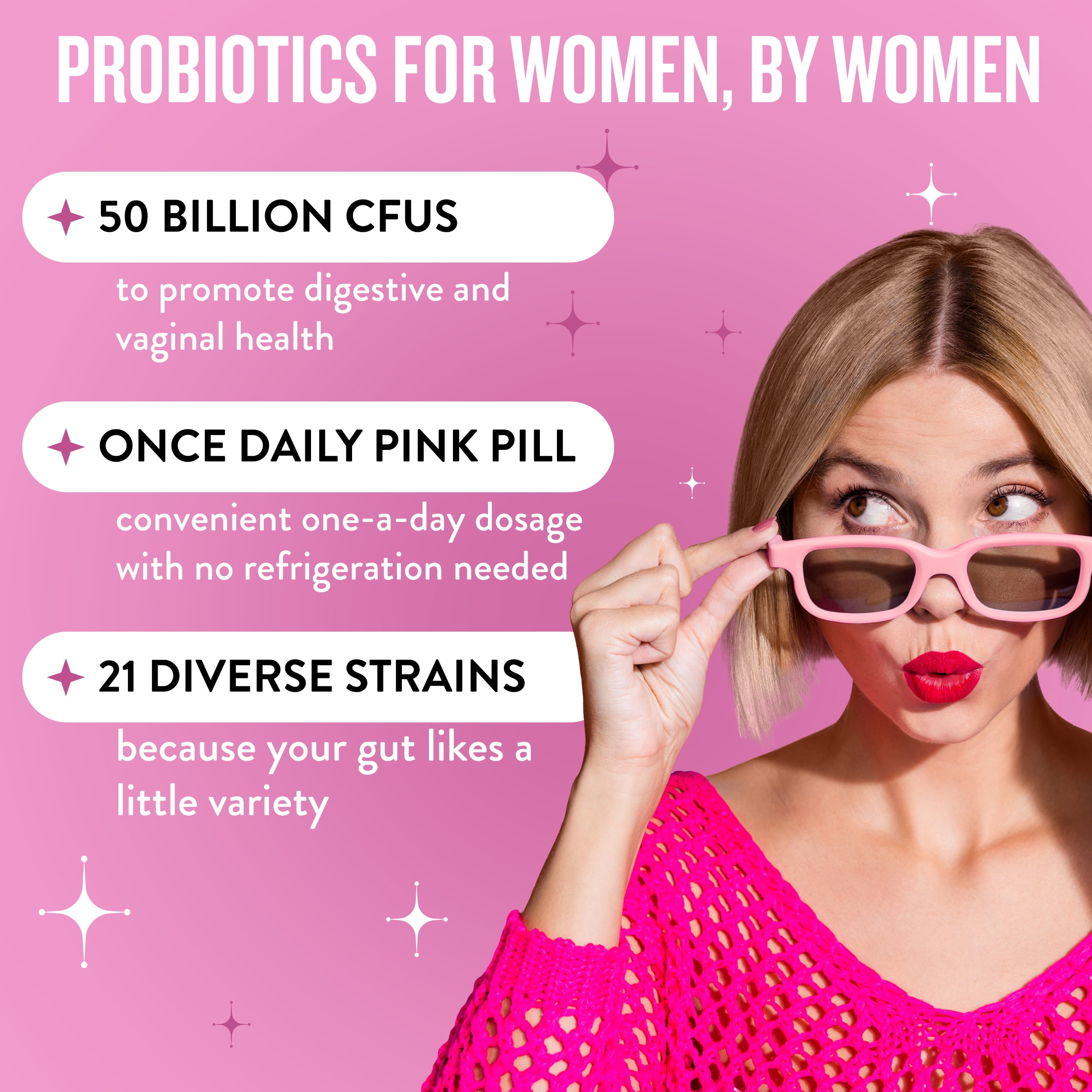 Legendairy Milk Hot Girl Ish Women's Daily Probiotic, Prebiotic, and Postbiotic Supplement, 30 Count