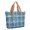 Blue and Black Checkered Pattern, variant on Black and White Checkered Pattern Large Tote Bag for Women, Polyester Roomy Work Tote with Pockets and Zipper, Foldable Gifts Ideas for Mom Wife Friend