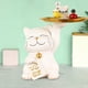 thumbnail image 3 of Bandeja de almacenamiento de escritorio con estatua de gato de resina, soporte multifuncional para guardar llaves Blanco, 3 of 6