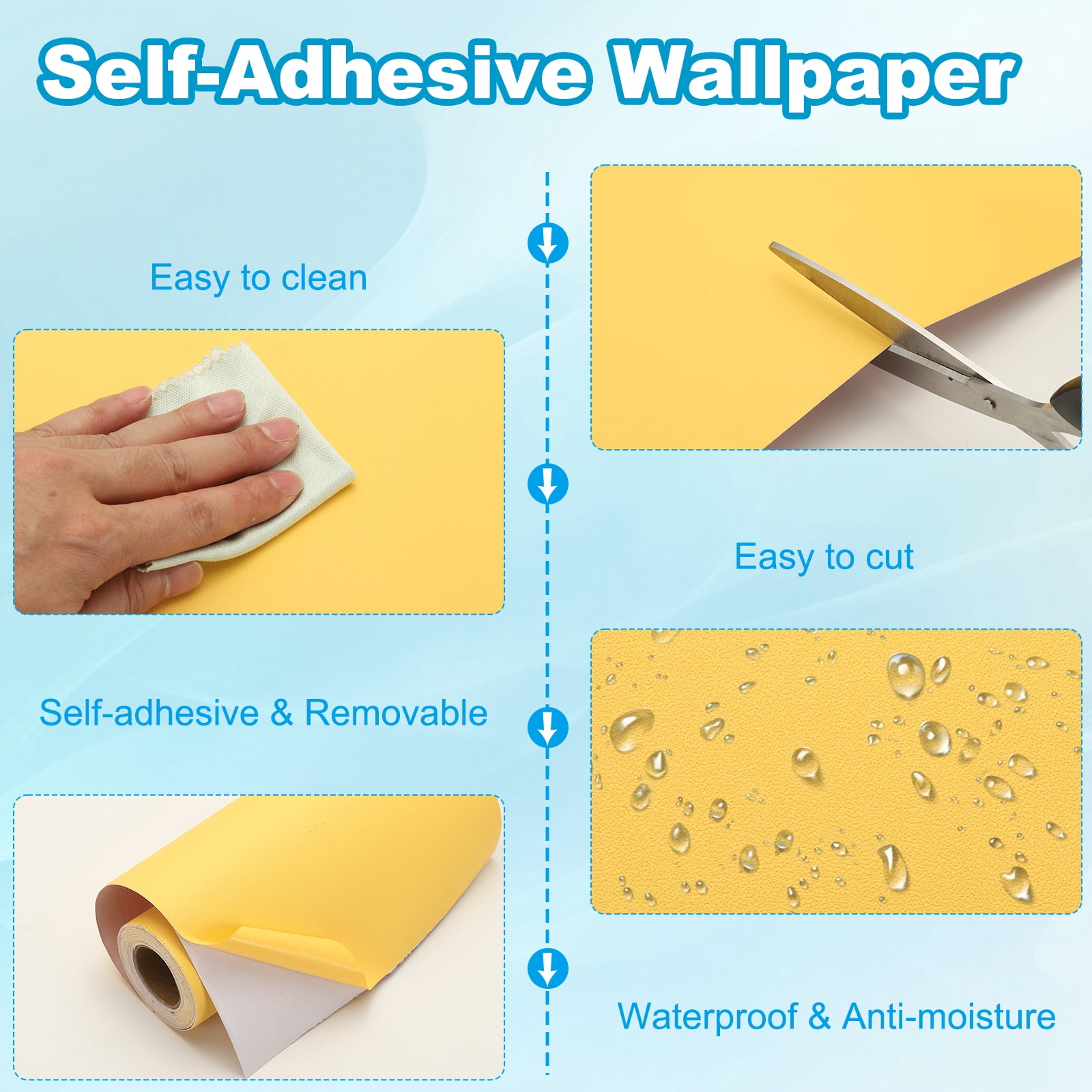 Uxcell 393"x5.9" Purple Wallpaper, Peel and Stick Wallpaper, Contact Paper Vinyl Self-Adhesive Wall Paper Decorative for Wall Covering
