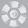 Round Table Placemats, 7Pcs PVC Wedge Placemats Place Mats NonSlip for