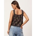 thumbnail image 3 of Moomaya Printed Cotton Crop Top For Women, Sleeveless Square Neck Summer Top, 3 of 8