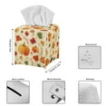 thumbnail image 3 of Psesaysky Waterproof Tissue Box Cover Square, Pumpkin Floral PU Leather Tissue Box Holders Thanksgiving Home Decor,Facial Paper Organizer Dispenser for Bathroom, Car, Office, 3 of 7
