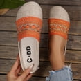 thumbnail image 2 of Miluxas Women's Knitted Flat Shoes Lightweight Comfortable Round Toe Women Footwear Slip on Casual Breathable Mesh Walking Shoes Orange 9.5(43), 2 of 9