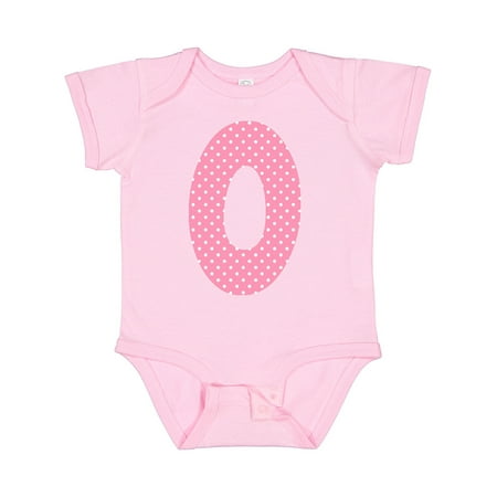 

Inktastic Pink and White Polka Dots Letter O Gift Baby Boy or Baby Girl Bodysuit