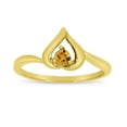 thumbnail image 1 of 10k Yellow Gold Round Citrine Heart Ring, 1 of 6