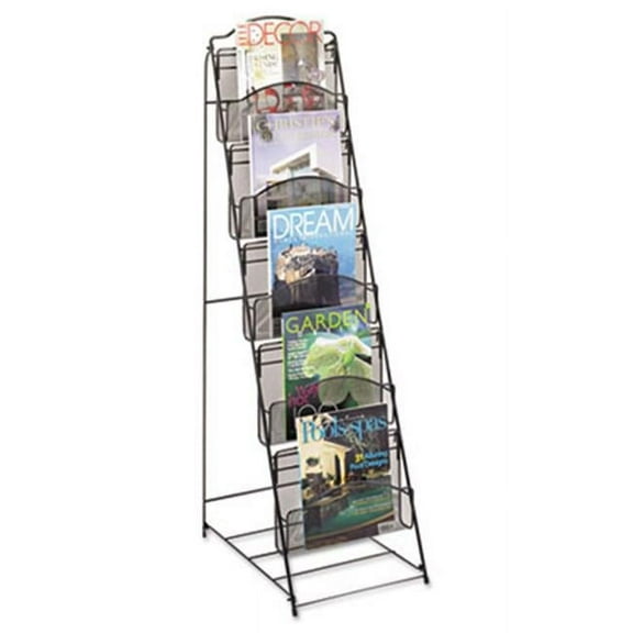 Onyx Magazine Floor Rack  12.5w x 18.5d x 46h  Black