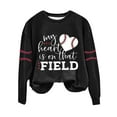 thumbnail image 2 of Clearance Items Sweatshirt for Women Women's Baseball Printed Crew Neck Multi Color Multi Size Crew Neck Hoodless Long Sleeve Sweatshirt, 2 of 6