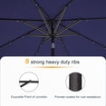 thumbnail image 4 of ACEGOSES 9ft LED Outdoor Patio Umbrella w/ Tilt,Crank and 8 Ribs,Navy Blue, 4 of 9