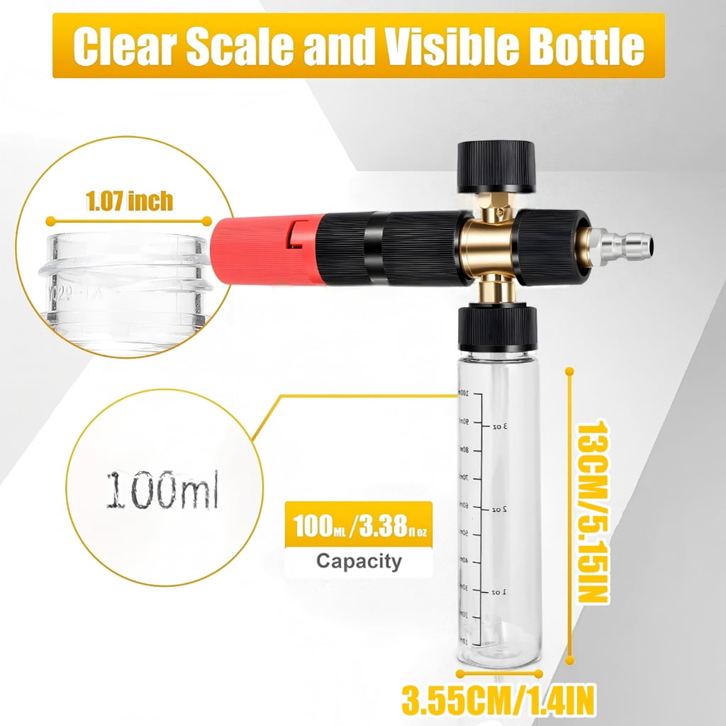 Miiottaa Washer Foam Sprayer For Car Washing And Detailing Foam Cannons 1/4 Thread