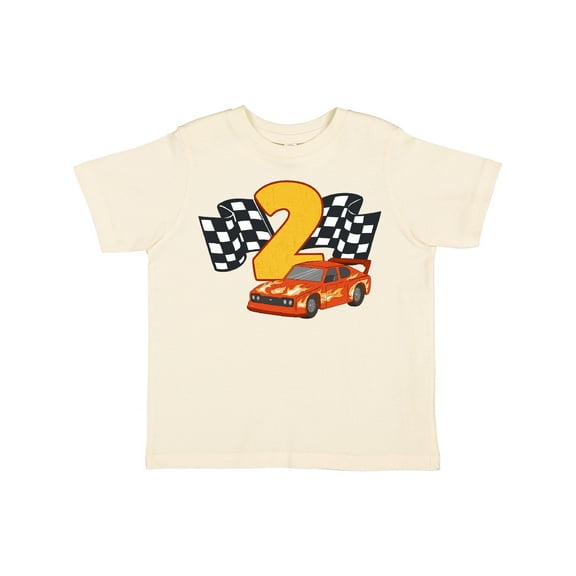 Inktastic Number Two Race Car Boys or Girls Toddler T-Shirt